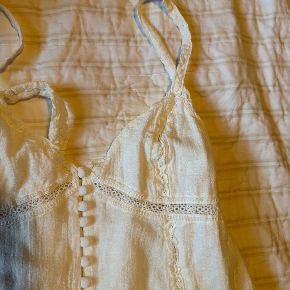 Cream tank top SABO skirt brand